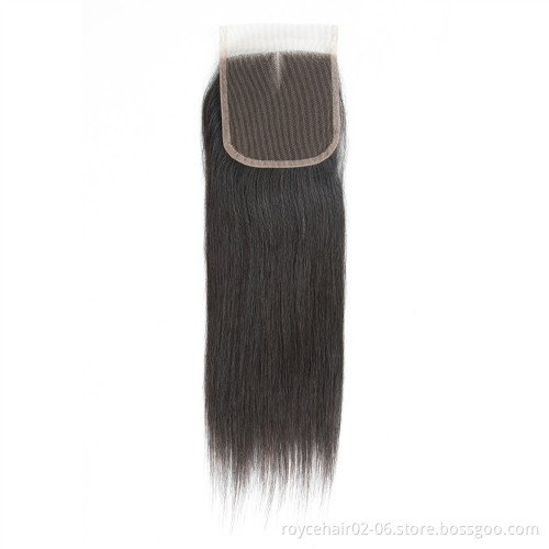 4x4 5x5 6x6 7x7 HD Thin Skin Transparent Swiss Silk Base Middle Part Three Part Straight Curly Top Lace Closure with Bundles